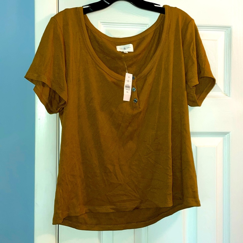Loft : Lou and Grey ribbed t shirt.  Size XXL brand new with tags